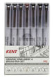 Graphic Fineliner & Brush Pen Set 7PC (0.05; 0.1; 0.3; 0.5; 0.5 (Sepia); 1.0mm & Brush Pen)