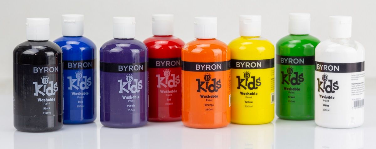 Byron Kids Washable Paint 250ml - Jasco Pty Ltd, Art & Craft Materials, Stationery