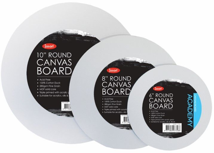 Stretched Round Canvas 10in