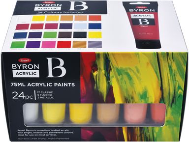 Jasart Byron Acrylic 75ml Paint Set of 24