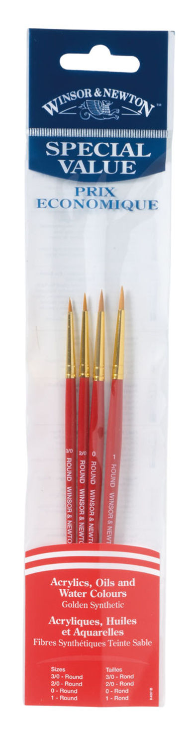 Winsor & Newton Value Brush Packs Permanent Alizarin Crimson