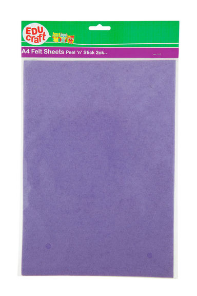 Educraft A4 Felt Sheets Peel n Stick