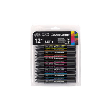 Winsor & Newton Promarker Brush Markers - Pastel Tones, Set of 6