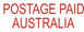Postage Paid Australia - Red