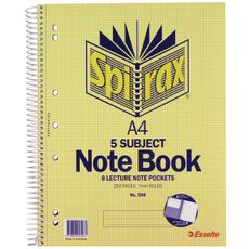 Spirax Subject Notebooks