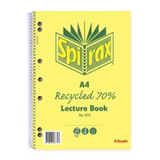 Spirax Recycled Lecture Book