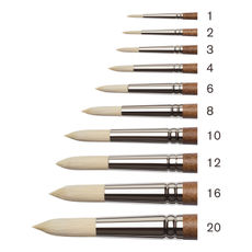 Winsor & Newton Artists' Oil Syntheitc Brushes Hog Round