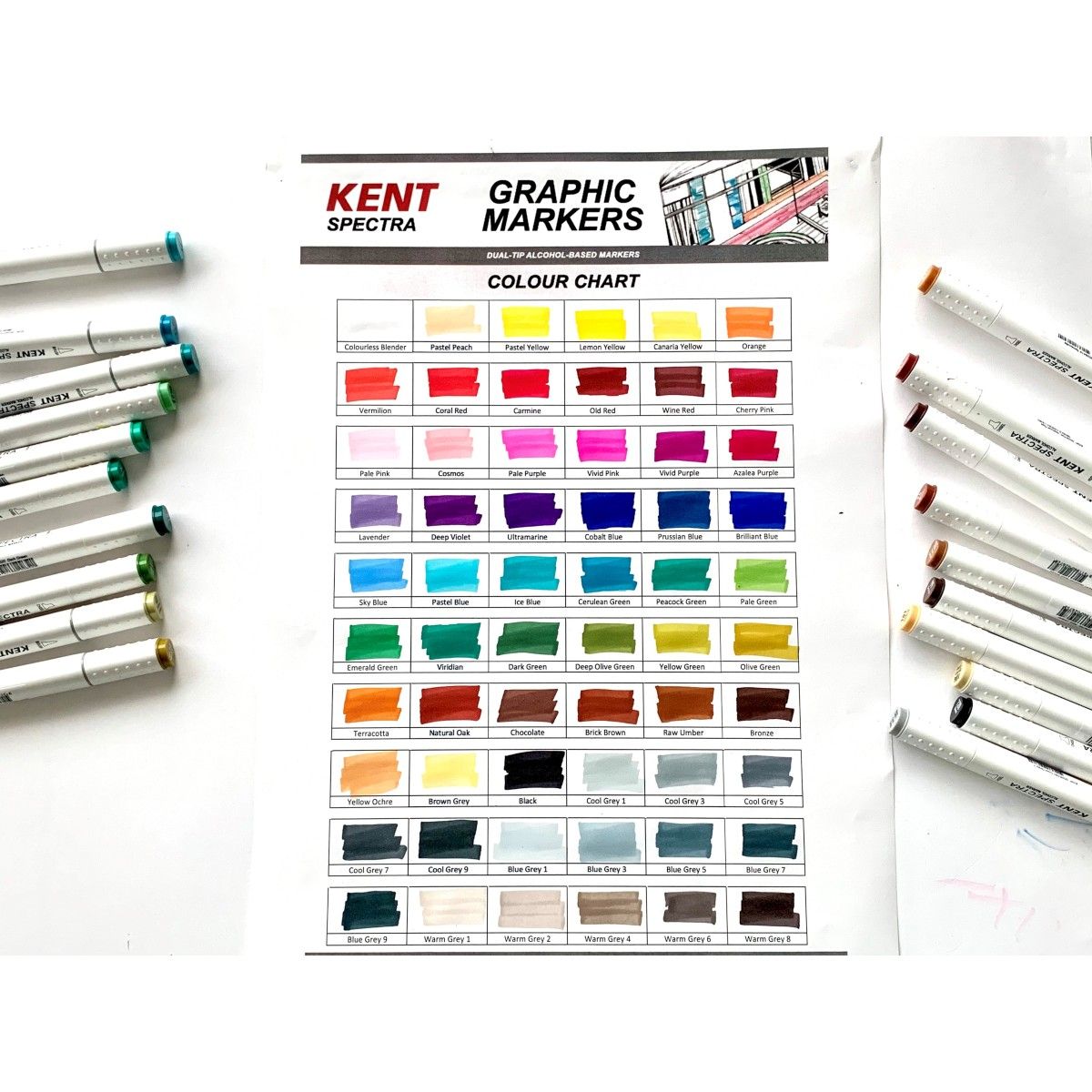 60 KENT Spectra Graphic Marker’s Colours